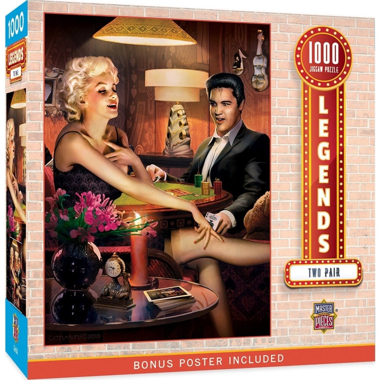 Legends 1000 Piece Jigsaw Puzzle King Of Rock Elvis Hollywood Goddess Marilyn